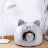 Semi-enclosed Small Dog House Breathable Soft Cute Kitten Basket Lightweight Plush Cat Nest Comfortable Removable Cozy Pets Bed