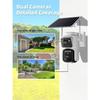 Caméra de Surveillance Extérieure Abiso 8MP WiFi, Double Objectif, Suivi Auto, Audio Bidirectionnel, Détection AI, Solaire, 360°…