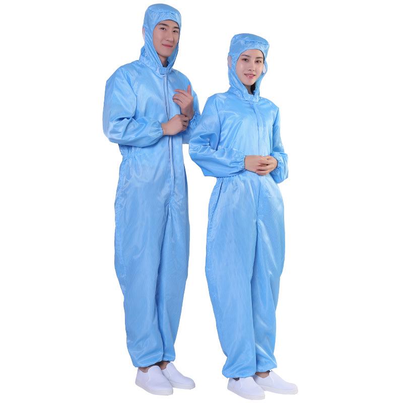 Hooded Dustproof Anti-Static Cleanroom Suit for Protective Workwear and Spray Painting