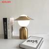 ADELIER Nordic Glass Ball Led Table Lamp Gold Metal Table Light Home Decor Living Room Bedside Lamp Study Desk Lamp Book Light
