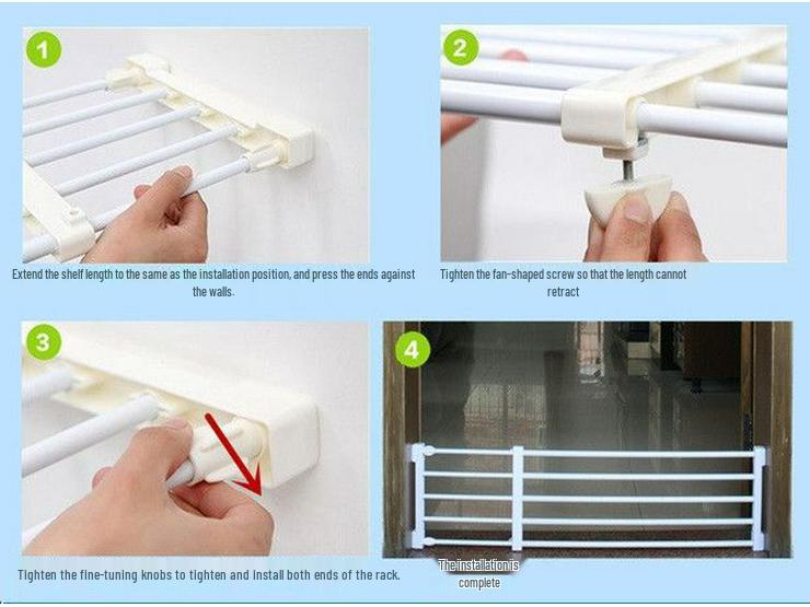 Indoor Pet Barrier: Removable No-Drill Dog Gate for Stairs & Balconies