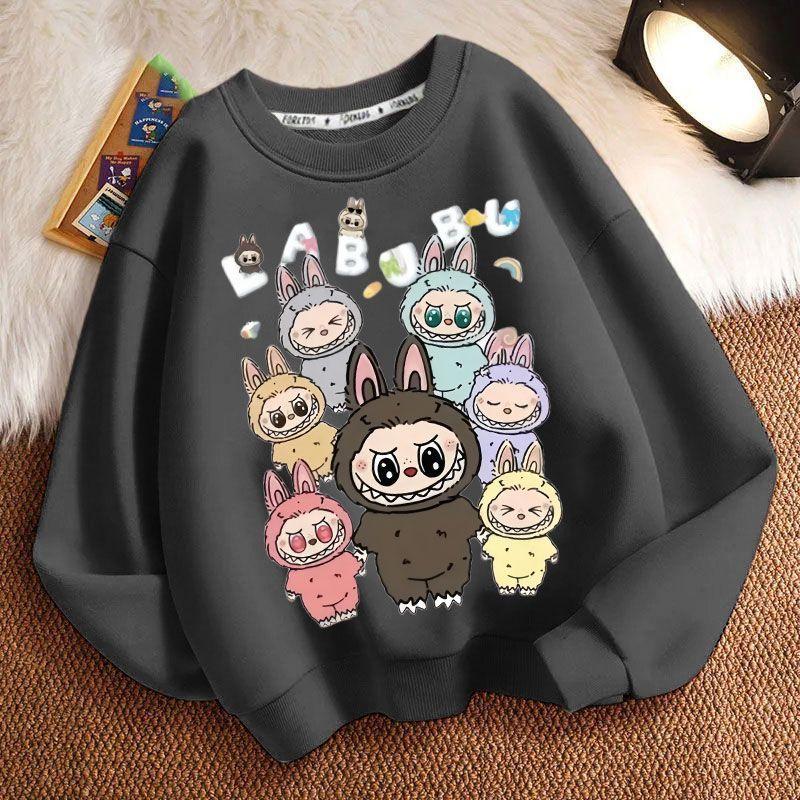 Niedliche Kinder-Hoodies, Rundhals-Langarm-Lockere und lässige Hoodies für Jungen und Mädchen für Frühling und Herbst