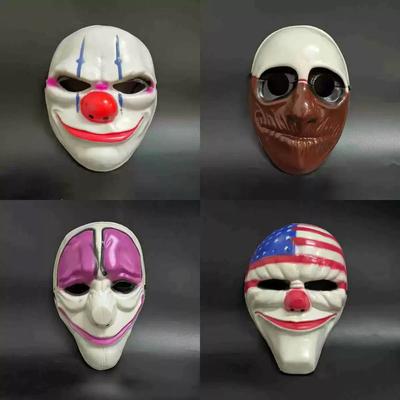 Halloween Gruseliger Clown Payday Maske Cosplay Maskerade Requisite Karnevalsmaske Joker Dallas Wolf Hoxton Chains Filmrequisiten Maske