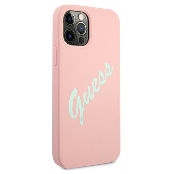 Guess Guhcp12Llsvspg Iphone 12 Pro Max 6,7 Różowo Zielony/Green Pink Hardcase Silicone Vintage