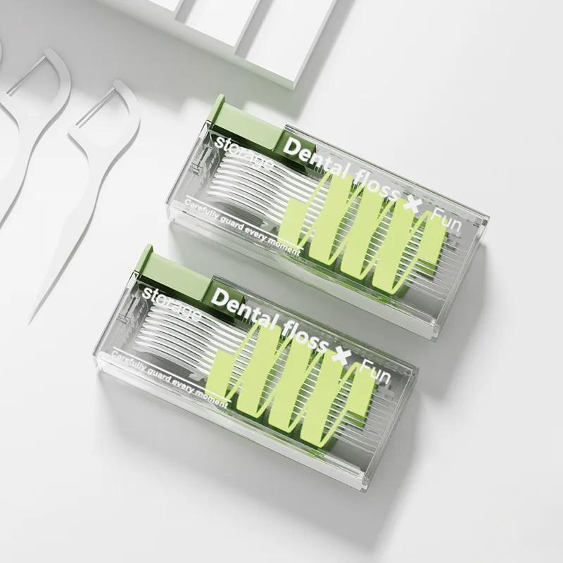 10 sztuk/pudło automatyczne, wyskakujące pudełko na nić dentystyczną przenośne Mini pudełko na nić dentystyczną automatyczny pojemnik do przechowywania do przechowywania bardzo cienkiej nici dentystycznej