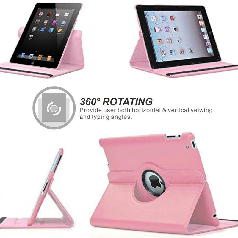 For iPad 2 iPad 3 iPad 4 Case 360 Degree Rotation PU Leather Stand Cover A1395 A1396 A1397 A1416 A1430 A1403 A1458 A1459 A1460