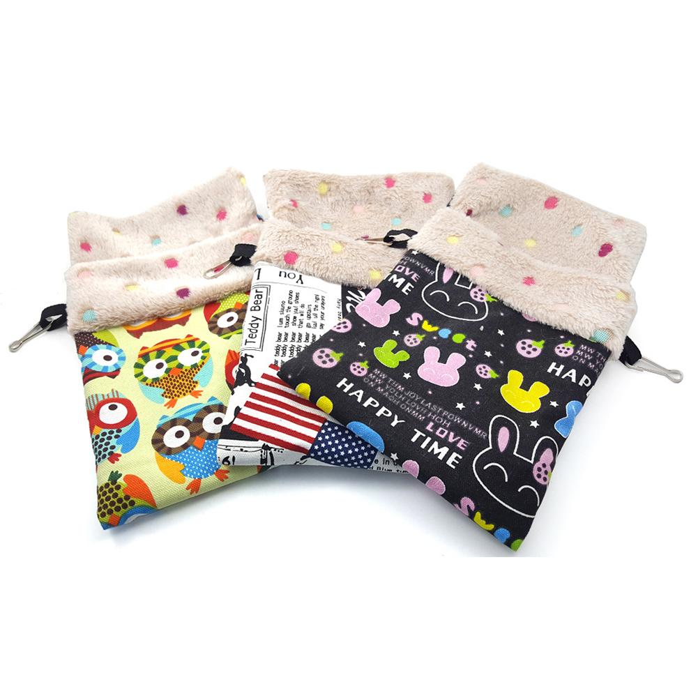 Warmes Hamsterbett Nest Haustier Schlafsack für Eichhörnchen Meerschweinchen Papageien Kleintiere Wintermatte Haus Käfig