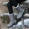 Winter Schneestiefel Damen Anti-Rutsch Warm Weich Plüsch Wanderschuhe Damen Warm Halten Dicksohlig High-Top Outdoor Knöchelstiefel Damen