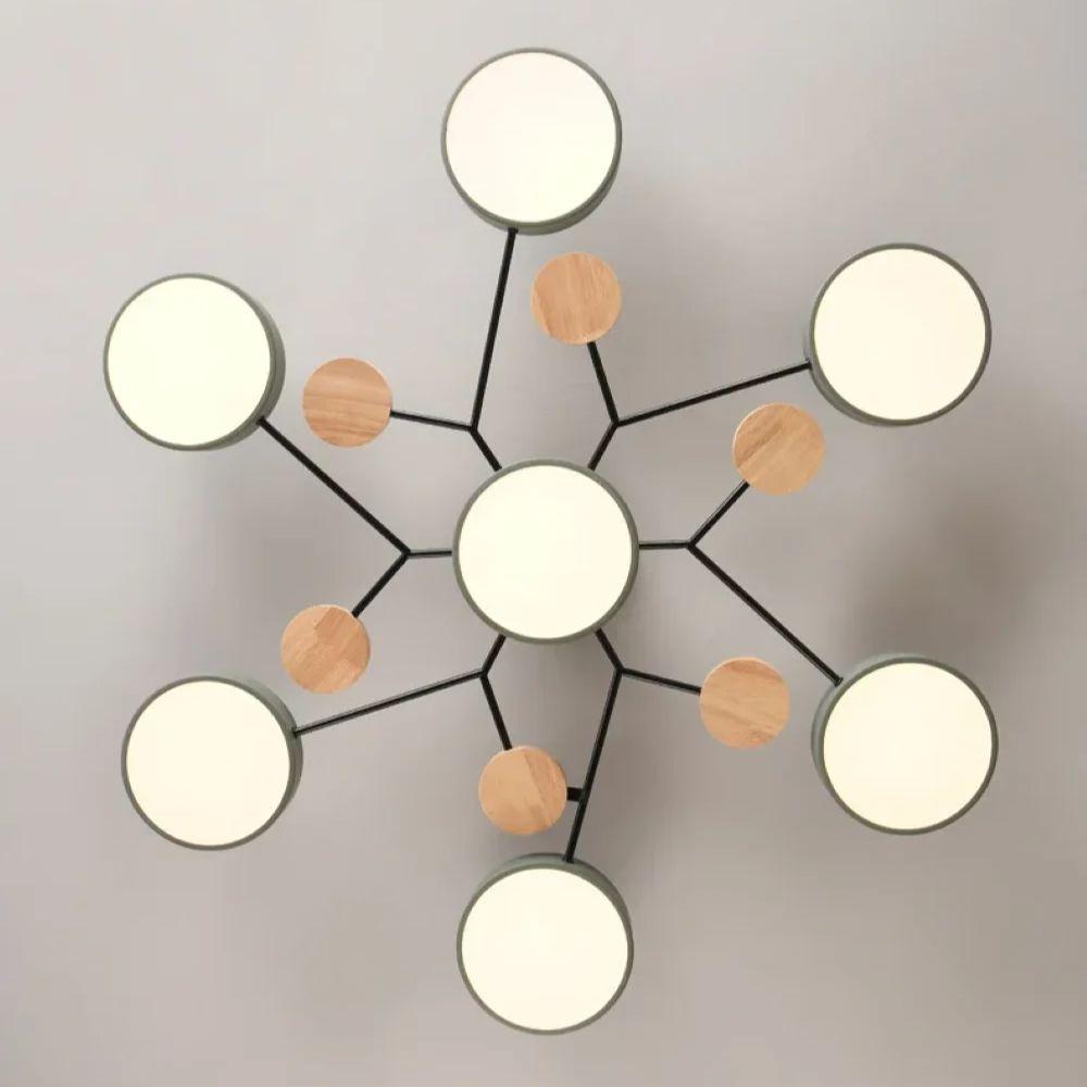 Modern LED Chandelier 3-Color Light for Living Room Bedroom Hotel Apartment Ceiling Pendant Lamp Nordic Lustre Ceiling Lamp