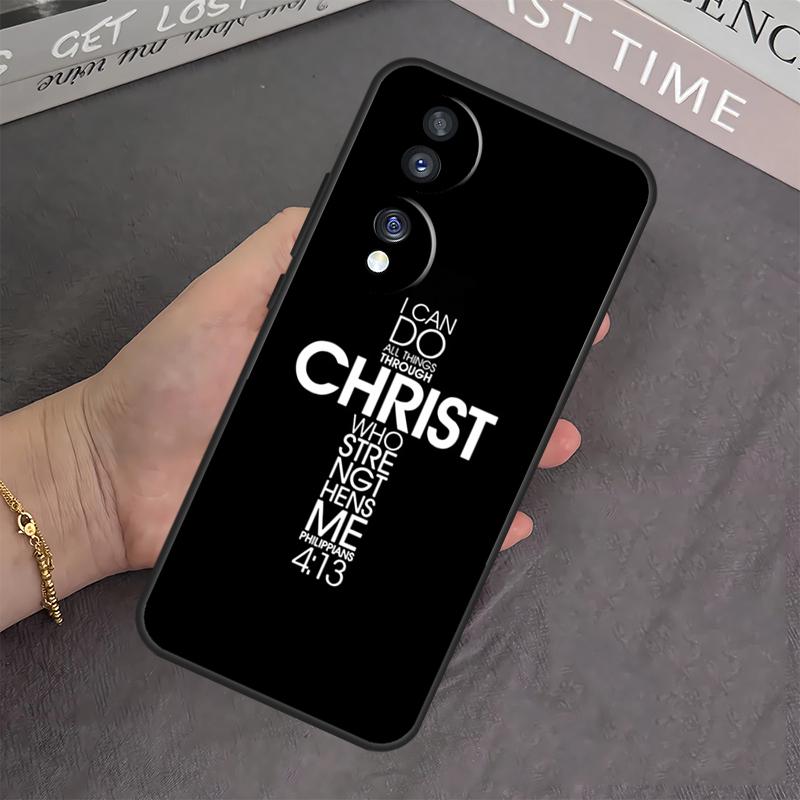 Christian Symbol Case For Honor X8b X9b X8 X9 X6a X7a X8a X9a Cover For Honor Magic 6 5 Pro 50 70 90 Lite
