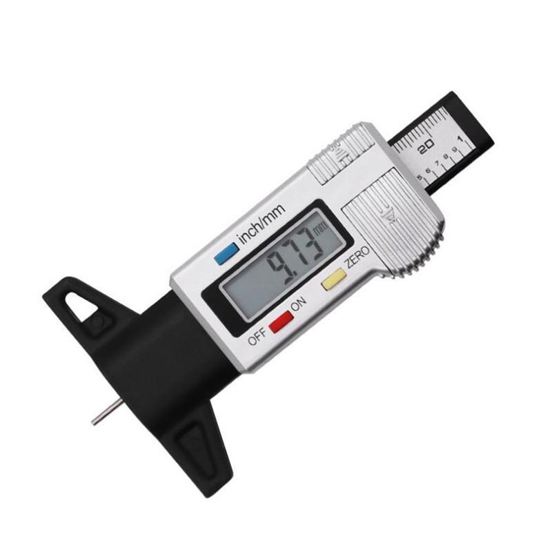 Digital Car Tyre Tire Tread Depth Gauge Meter Measurer Tool Caliper Thickness Gauges Tread Brake Pad Shoe Tire Monitoring System