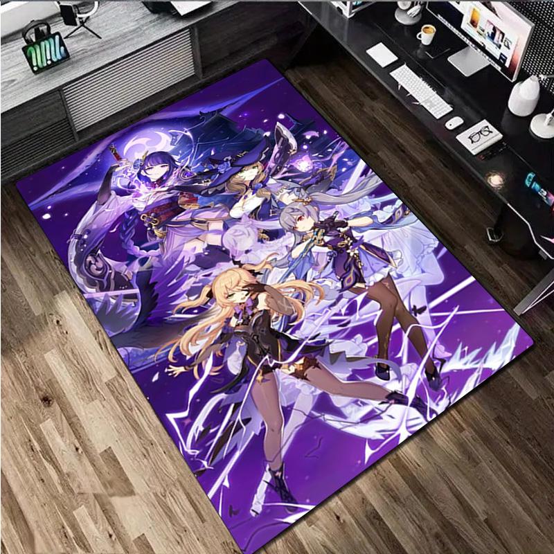 Genshin Impact Home carpet Office Decorative Carpet For Living Room Bedroom Door Mat Floor Rug Computer Chair Area Rug
