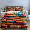 Colorful Wooden Blocks Decorative Set Kid'S And Adults' Bedroom Decor, Exquisite Three-Piece Bedding Set Gift