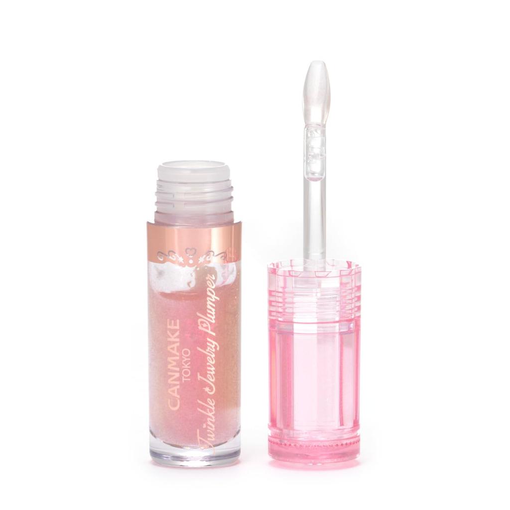 Canmake Twinkle Jewelry Plumper 01 Twinkle Pink Lip Watery Shine Shimmering Plumping Effect 3.4g Gloss, Film, Pearl,
