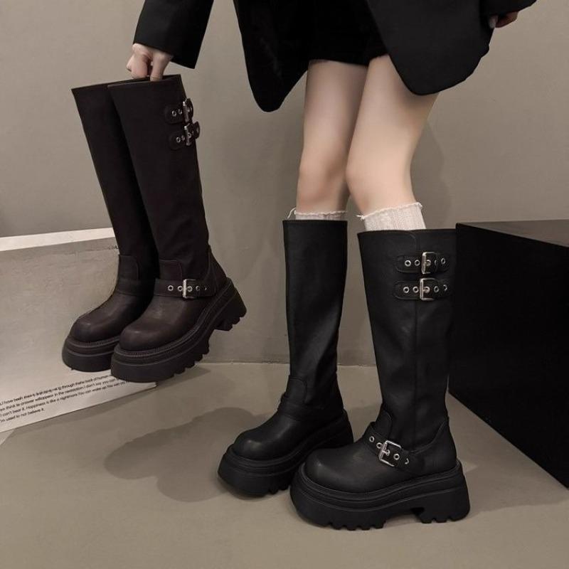 Thick-soled Shoes, High Boots, New Fashionable and Versatile Women's Shoes, Knee-high Boots