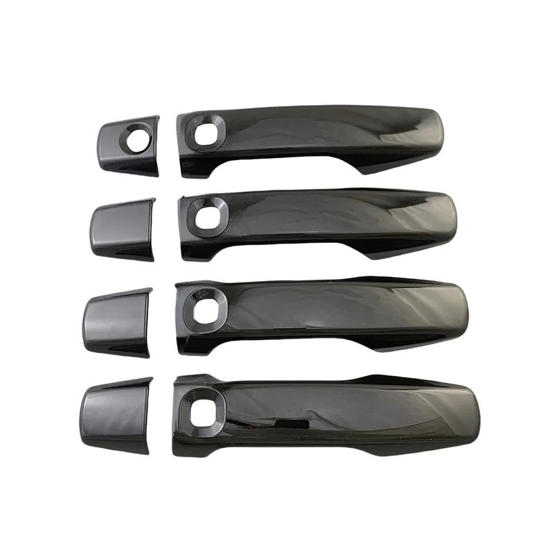 Car Decoration Door Handle Cover For Toyota Land Cruiser FJ200 LC200 2008-2015 Carbon Fiber Chrome Silver Glossy Black Styling