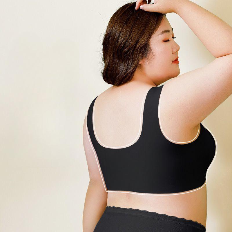 Plus Size Women's Thin Bra Reducing Bust Anti-Drooping One-Piece Seamless Underwear