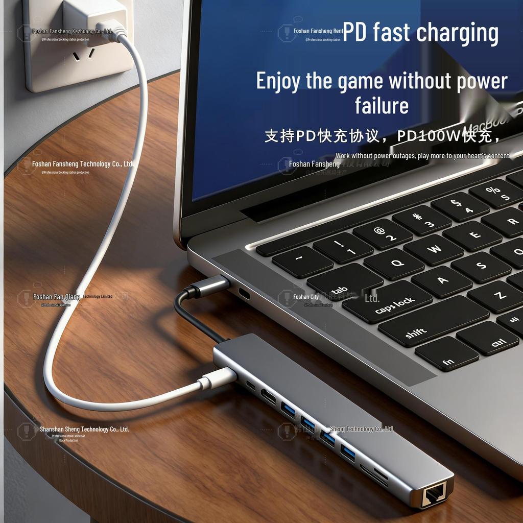Type-C USB Hub: Docking Station with HDMI Screen Mirroring for Laptops, Tablets, and Phones