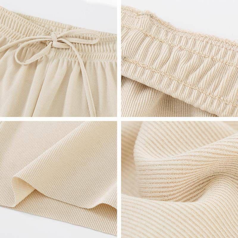 Ice Silk Wide-leg Pants for Women In Summer Students Korean Style Comfortable Fit and Versatile High Waisted Elastic Thin Straight Pants