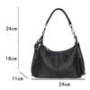 Chic Leather Hobo Bag with Detachable Strap & Tassel Versatile Large Capacity Handbag for Women Leisure Fashion Women's Shoulder Bag