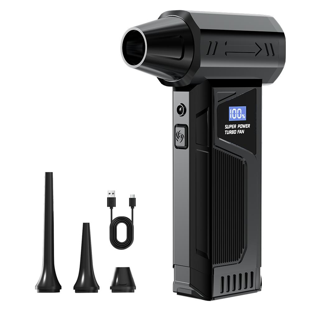 

Супермощный турбовоздуходув - 180000 об/мин Турбореактивный вентилятор,- Бесщеточный двигатель, 52 м/с 4 скорости Светодиодная подсветка, Аккумулятор 6000 мАч, Снегодув Electric