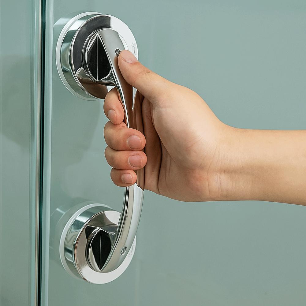 No Punch Shower Grab Bars 7.7 Inch Suction Grip Bar Safety Bars Suction Grab Bar  Handicap