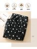 2026 Women's Quilted Polka Dot A-line Skirt - Black Cotton Linen, Thickened for Autumn/Winter