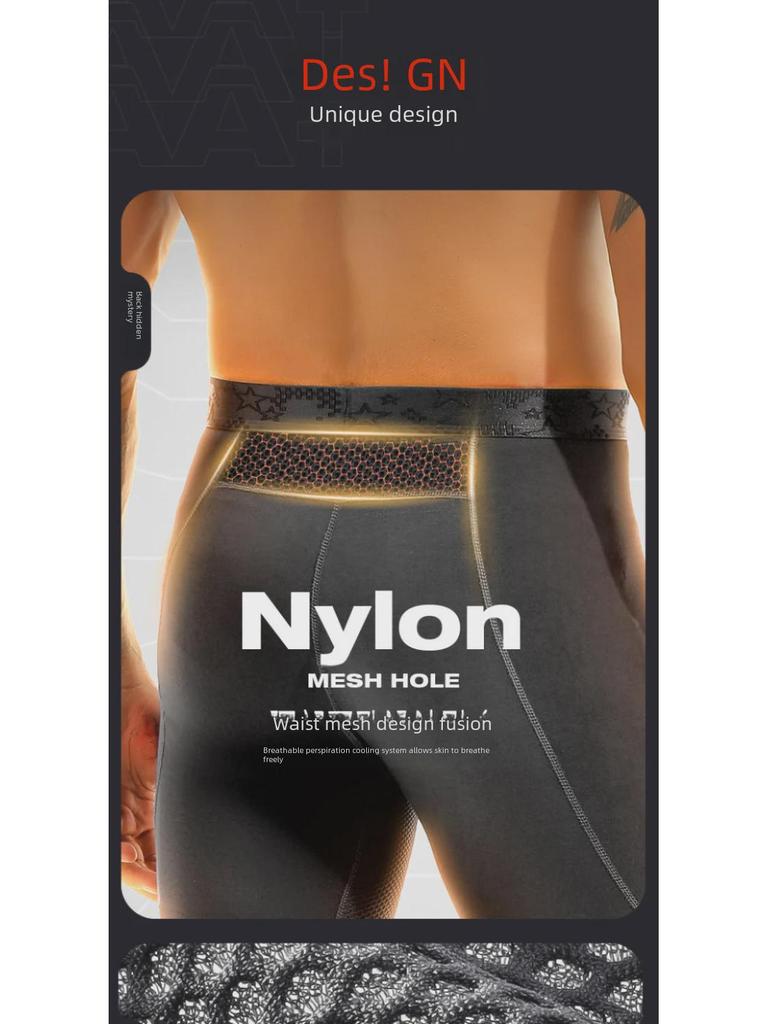 Men's Lightweight Breathable Mesh Underpants - Ideal for Spring, Autumn, and Winter