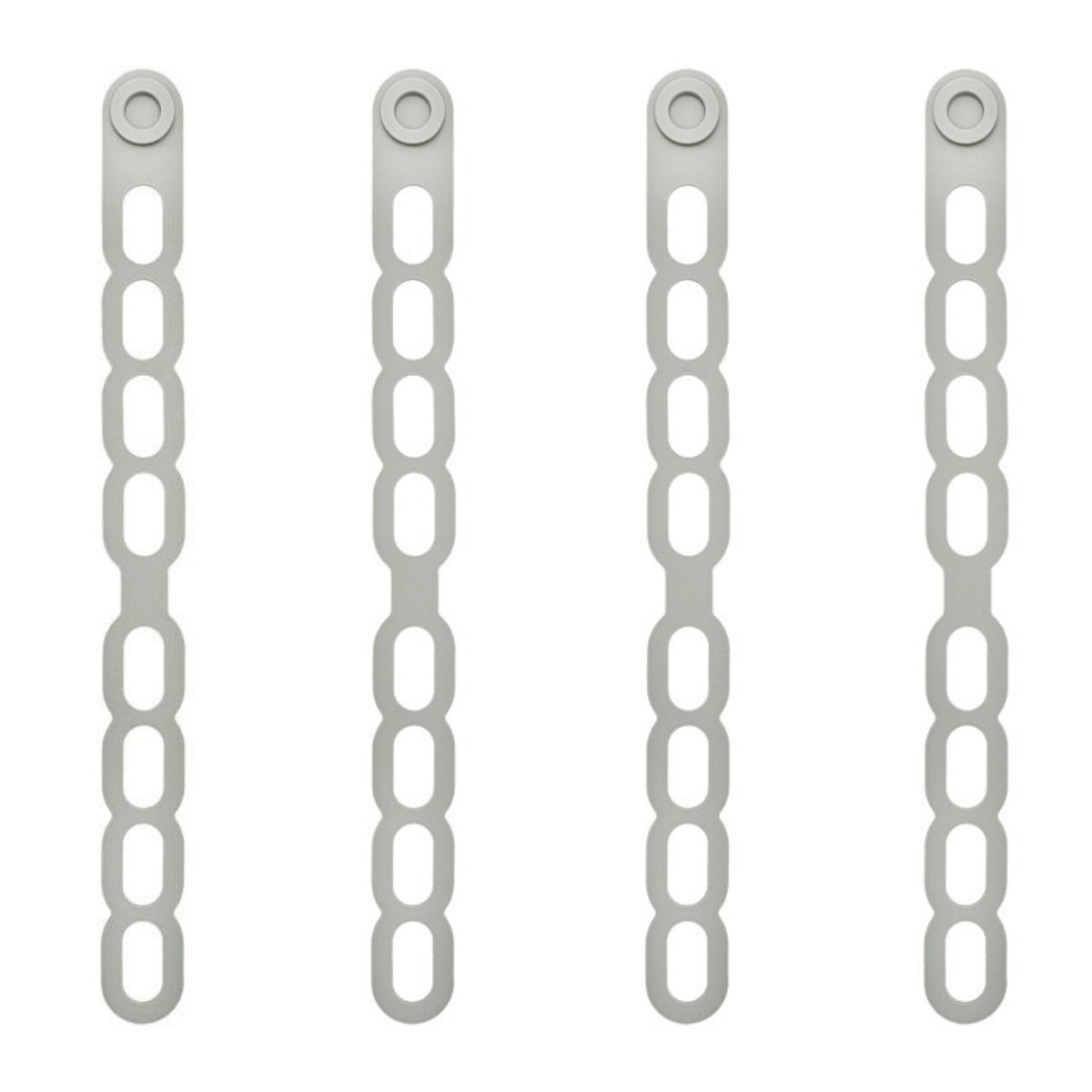 Adjustable Silicone Tie Kitchen Organizers Food Preparation Daily Use Safe Dishwasher-safe Elastic Silicone Material серый