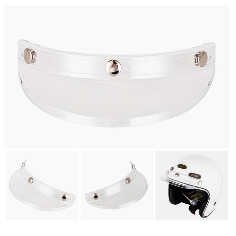 Motorcycle Jet Helmet 3-Snap Visor 1Pcs Dust Proof Sun Shield Brim for Off-road Motorbike Riding Replacement AccessorySpeed Sensors 6