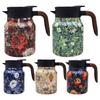 Vintage Floral Tea Thermos Stainless Steel Tea Kettle Drip-Proof Tea Pot With Tea Infuser Mini Thermo Coffee Pot 1000ML