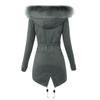 Ladies  Coat Womens Winter Warm Thick Long Jacket Hooded Overcoat