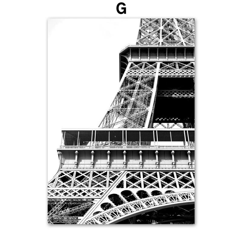 Wall Art Canvas Painting Pink Flowers Paris Windows Balcony Tower Nordic Prints And Posters Wall Pictures For Living Room Decor