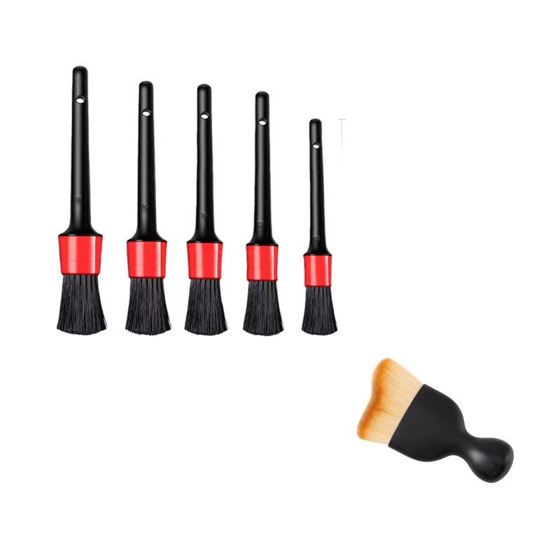 24-Piece Car Cleaning & Polishing Kit: Wheel Hub Brushes & Waxing Tools Set