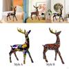Colorful Standing Deer Statues Reindeer Figurines Christmas Ornament Xmas Crafts Desk Collection for