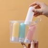4pcs Travel Separate Bottle Candy Color Hose Squeeze Shampoo Shower Gel Portable Empty Bottle Cosmetics Lotion Storage Bottle