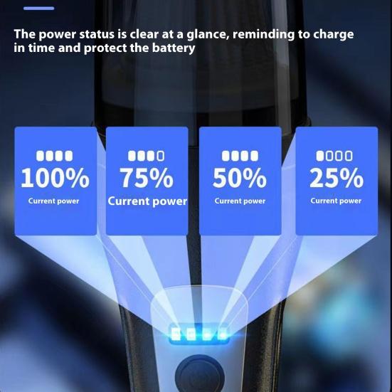 Car Vacuum Cleaner Wireless USB Charging Long Battery Life Washable Filter Powerful