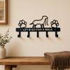 Metal Wall Mount Key Holder, Welcome Home Cat Dog Key Organizer Hook, Decorative Key Hanger Rack for Home Office Entryway