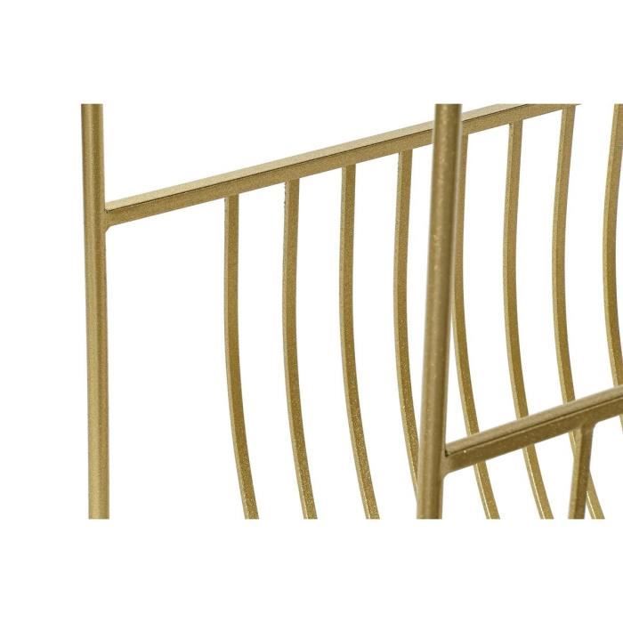 Porte-revues - Miroir Doré - Métal - 76x35x83 cm - Élégant - Pratique