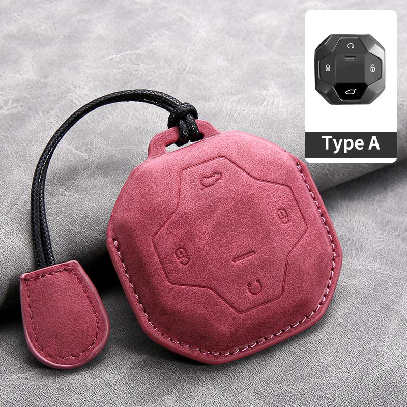 Leather Car Key Case Cover for Chery Jetour To Genesis Traveller T2 X90 X70 X95 DASHING X-1 Plus DTC L9 Car Key Shell Keychain