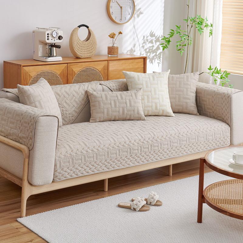 

Подушка для дивана из чистого хлопка, ткань для четырех сезонов, нескользящая подушка для дивана, простой современный чехол для дивана, полотенце 70*70cm