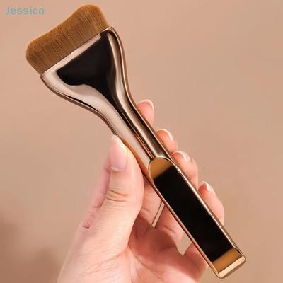Small Pillow Foundation Brush, Seamless Makeup Flat-Head Foundation Brush, Irregular Fan-Shaped Makeup Tool