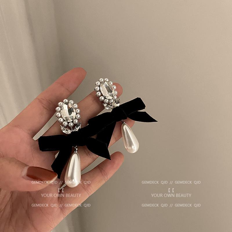 Korean Pearl Tassel Earrings with Silver Needle