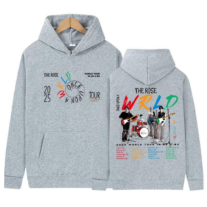 Rapper The Rose Once Upon AWRLD World Tour 2025 Album Kapuzenpullover Herren Damen Y2K Mode Harajuku Langarm Fleece Hoodies Streetwear