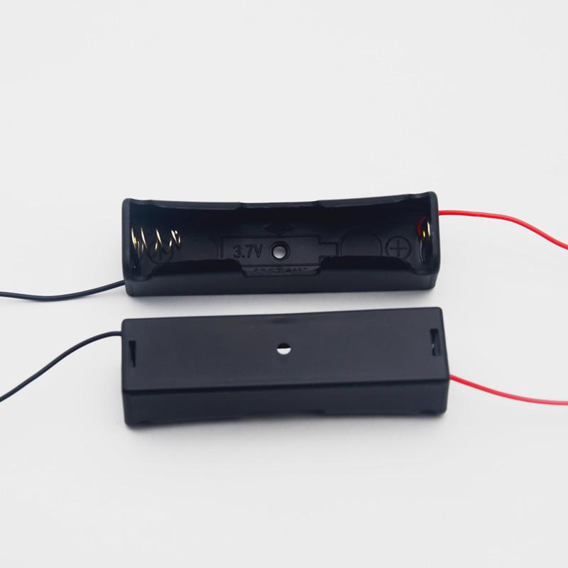 18650 Battery Case Holder With Wire Bundle,10Pcs Diy Battery Storage Boxes, 18650 1 Bay Cell Battery Holder, 1 Slots 10Pcs