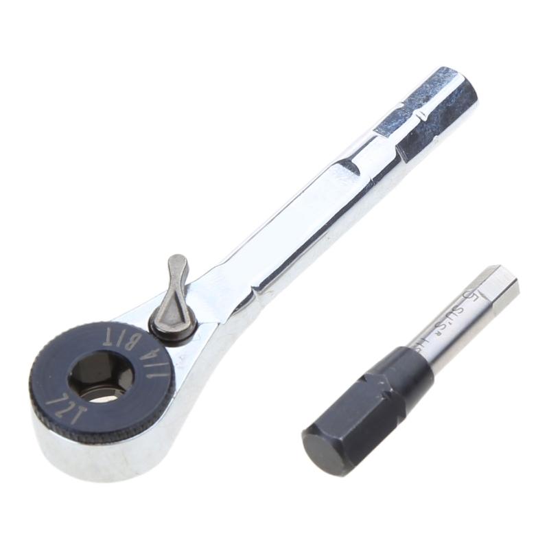 Multifunction 1/4inch Mini Ratchet Set Screwdriver Bit Socket Small Ratcheting Wrench Extension Bit Holder Wrench