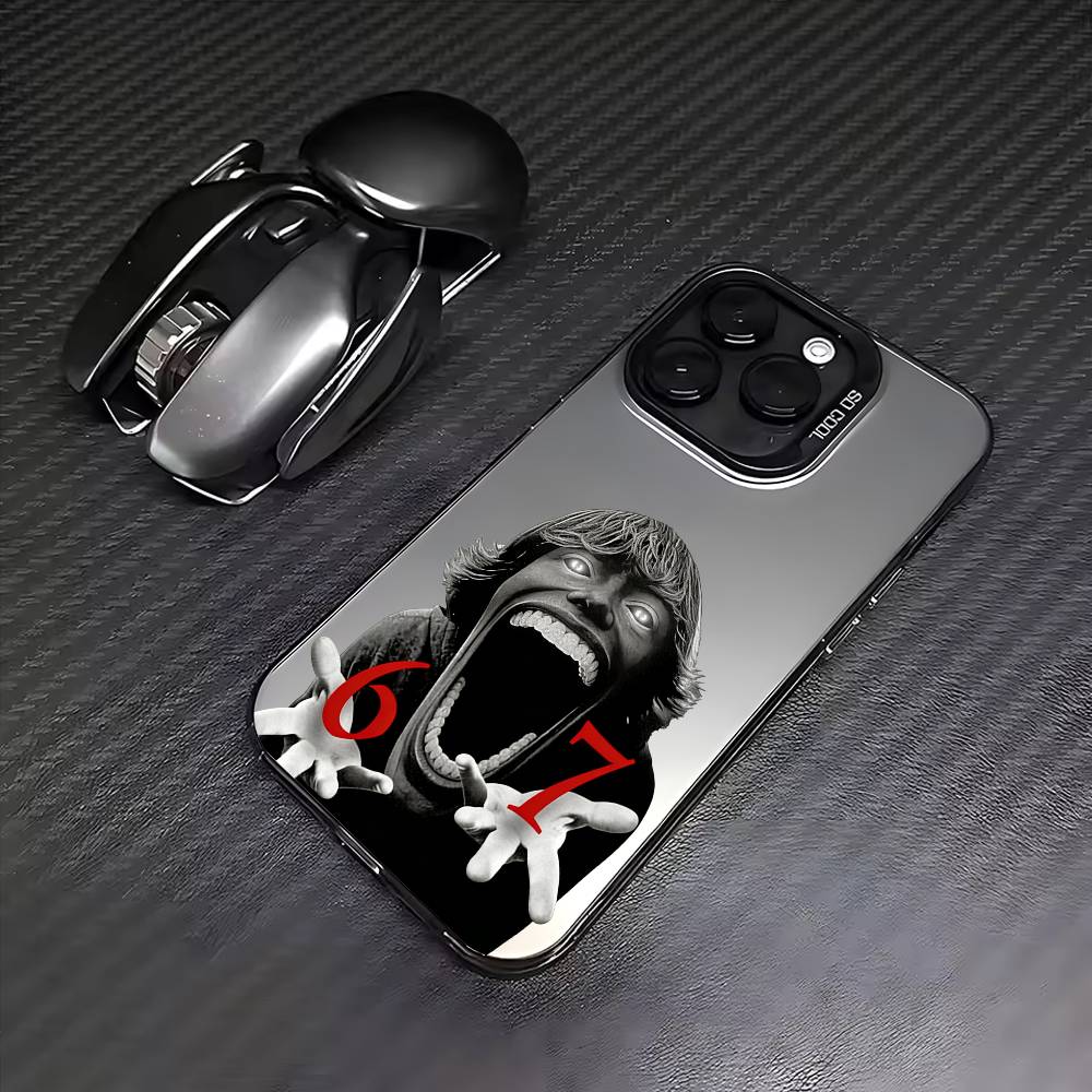 Six Seven 67 Phone Case For iPhone 17,16,15,14,13,12,11 Plus,Pro Max,Colored Silver Phone Case iPhone17promax