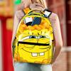 Cartoon Character School Backpack, Pikachu Charizard Spongebob Print Bookbag, Color Block Schoolbag for Students