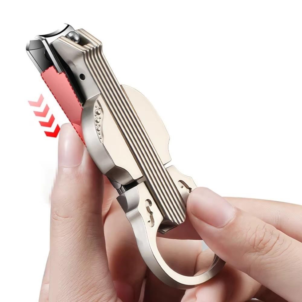 Gifts Violin Shape Nail Clippers Stainless Steel Anti-splash Manicure Tools with Bottle Opener Flat Slanted Head Nails Trimmer