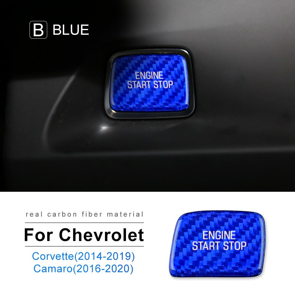 

Наклейка на кнопку переключателя зажигания двигателя из настоящего твердого углеродного волокна для Chevrolet Corvette Camaro 2016 2017 2018 2019 2021 2022 2025